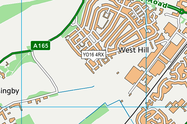 YO16 4RX map - OS VectorMap District (Ordnance Survey)