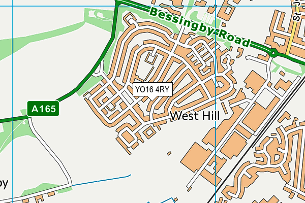 YO16 4RY map - OS VectorMap District (Ordnance Survey)