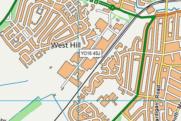 1gym (Bridlington) (Closed) map (YO16 4SJ) - OS VectorMap District (Ordnance Survey)