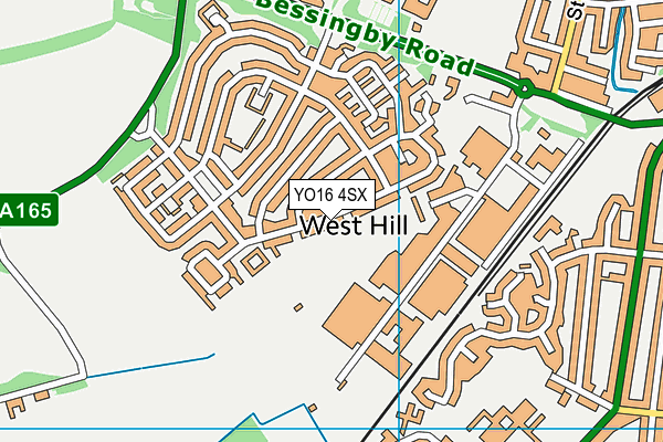 Matson Road Playing Field map (YO16 4SX) - OS VectorMap District (Ordnance Survey)
