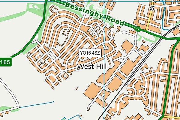 YO16 4SZ map - OS VectorMap District (Ordnance Survey)