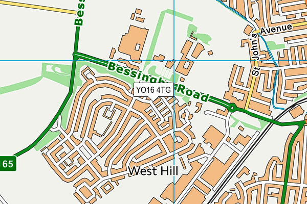 YO16 4TG map - OS VectorMap District (Ordnance Survey)
