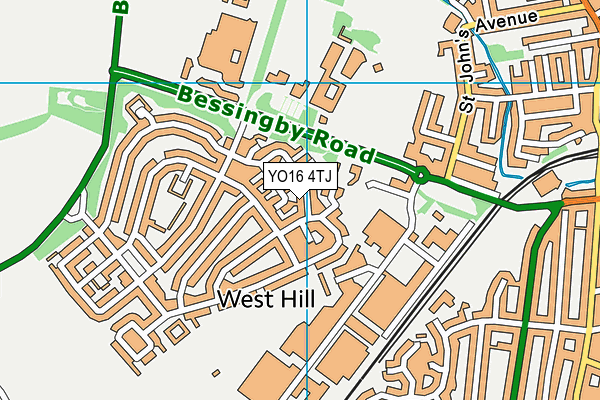 YO16 4TJ map - OS VectorMap District (Ordnance Survey)