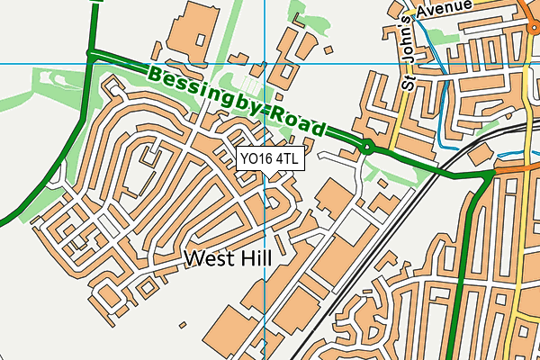 YO16 4TL map - OS VectorMap District (Ordnance Survey)