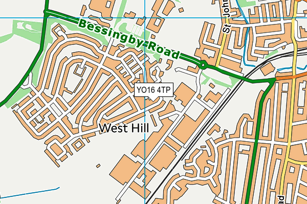 YO16 4TP map - OS VectorMap District (Ordnance Survey)