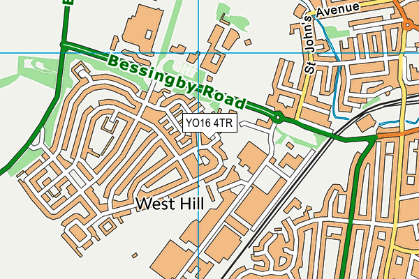 YO16 4TR map - OS VectorMap District (Ordnance Survey)