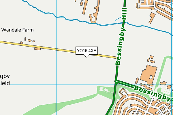 YO16 4XE map - OS VectorMap District (Ordnance Survey)