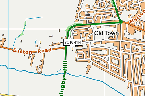 YO16 4YN map - OS VectorMap District (Ordnance Survey)
