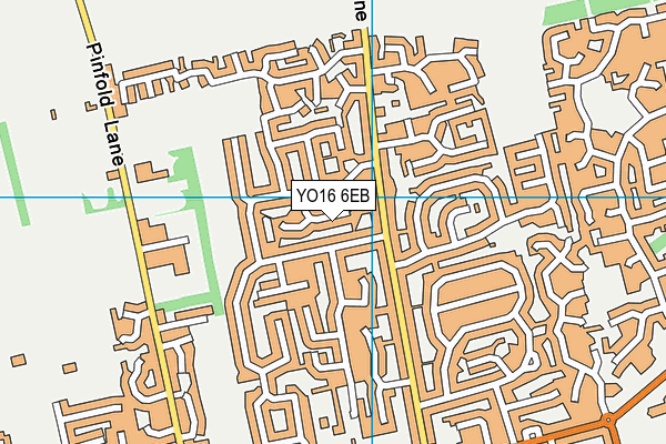 YO16 6EB map - OS VectorMap District (Ordnance Survey)