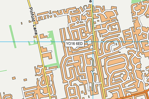 YO16 6ED map - OS VectorMap District (Ordnance Survey)