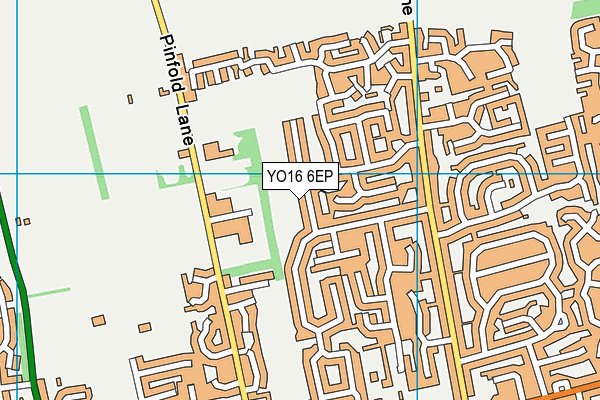 YO16 6EP map - OS VectorMap District (Ordnance Survey)