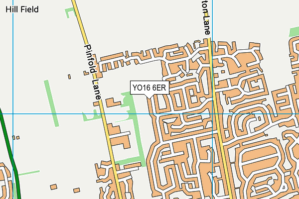 YO16 6ER map - OS VectorMap District (Ordnance Survey)