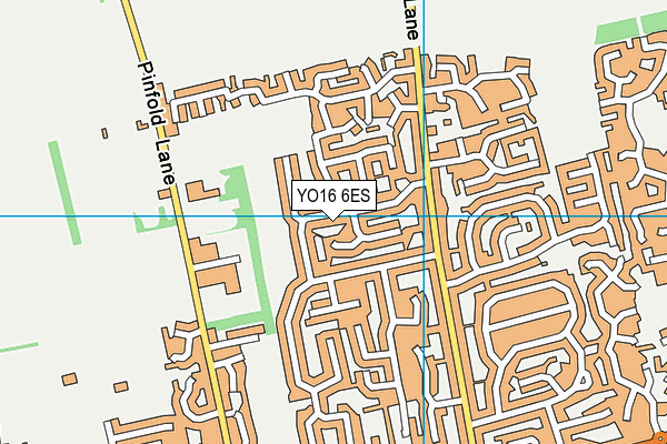 YO16 6ES map - OS VectorMap District (Ordnance Survey)