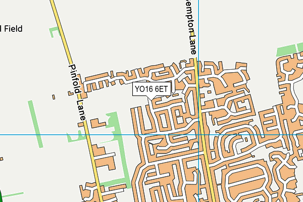 YO16 6ET map - OS VectorMap District (Ordnance Survey)