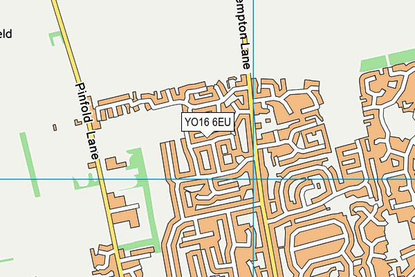 YO16 6EU map - OS VectorMap District (Ordnance Survey)