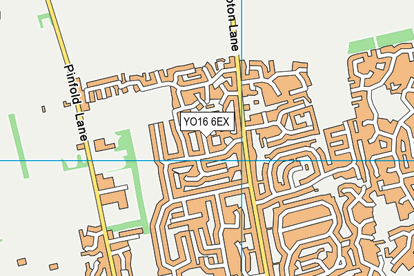 YO16 6EX map - OS VectorMap District (Ordnance Survey)