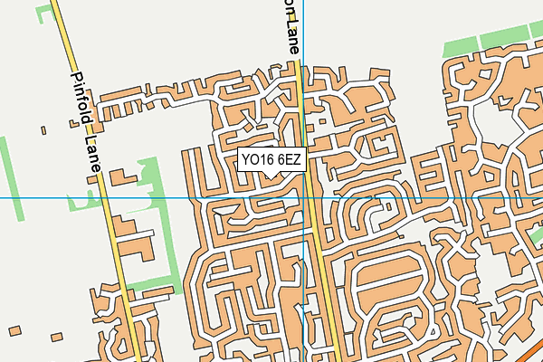 YO16 6EZ map - OS VectorMap District (Ordnance Survey)