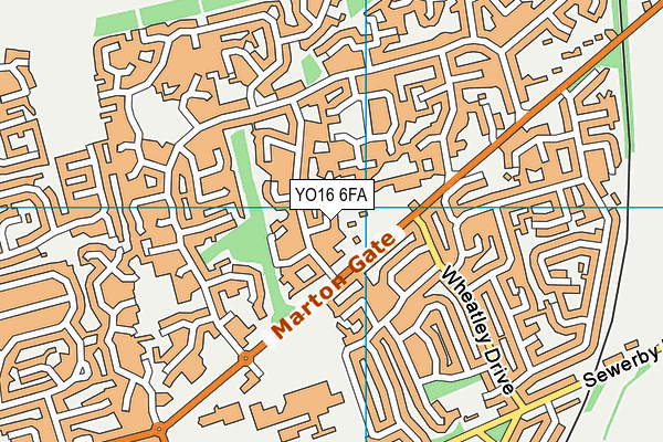 YO16 6FA map - OS VectorMap District (Ordnance Survey)