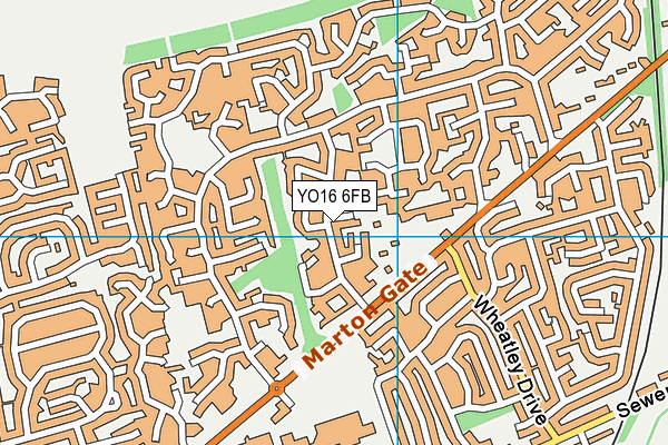 YO16 6FB map - OS VectorMap District (Ordnance Survey)