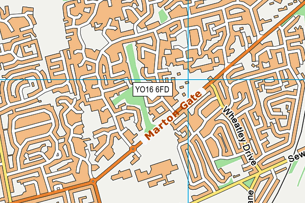 YO16 6FD map - OS VectorMap District (Ordnance Survey)