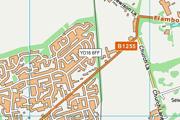 YO16 6FF map - OS VectorMap District (Ordnance Survey)