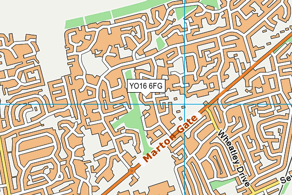 YO16 6FG map - OS VectorMap District (Ordnance Survey)