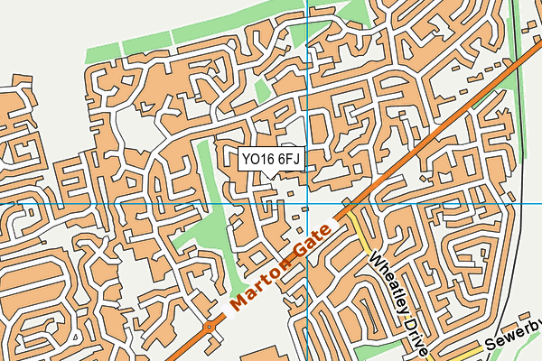 YO16 6FJ map - OS VectorMap District (Ordnance Survey)