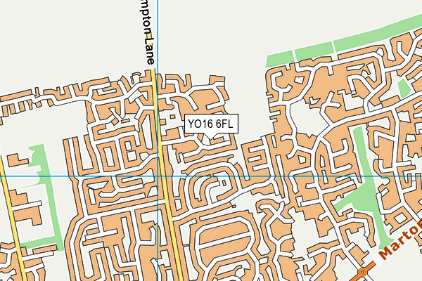 YO16 6FL map - OS VectorMap District (Ordnance Survey)