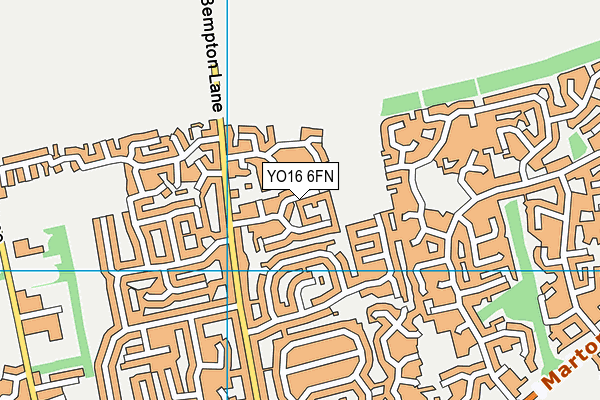 YO16 6FN map - OS VectorMap District (Ordnance Survey)