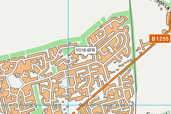 YO16 6FR map - OS VectorMap District (Ordnance Survey)