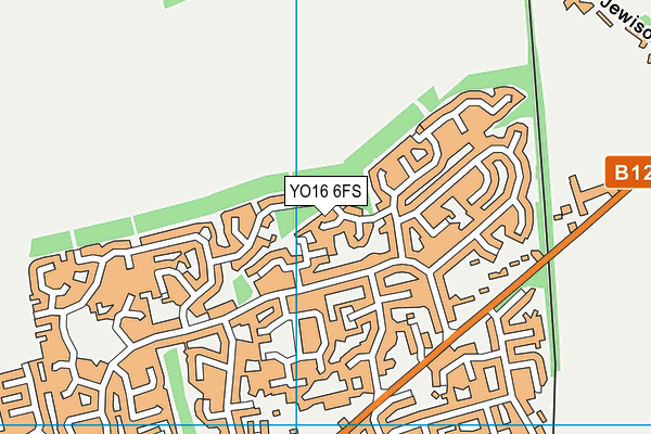 YO16 6FS map - OS VectorMap District (Ordnance Survey)