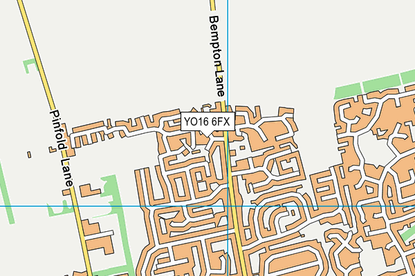 YO16 6FX map - OS VectorMap District (Ordnance Survey)