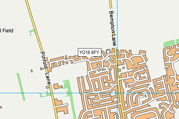 YO16 6FY map - OS VectorMap District (Ordnance Survey)