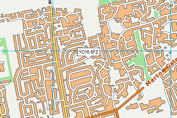 YO16 6FZ map - OS VectorMap District (Ordnance Survey)