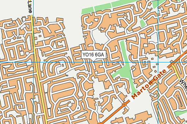 YO16 6GA map - OS VectorMap District (Ordnance Survey)