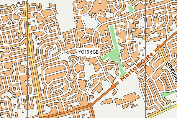 YO16 6GB map - OS VectorMap District (Ordnance Survey)