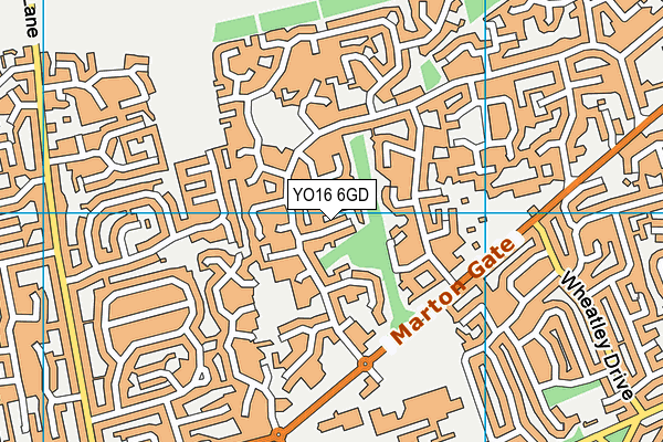 YO16 6GD map - OS VectorMap District (Ordnance Survey)