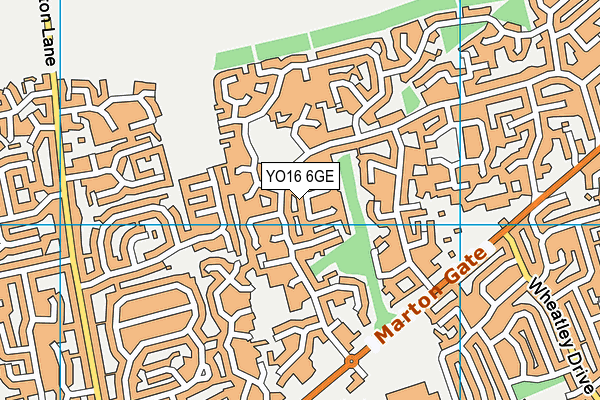 YO16 6GE map - OS VectorMap District (Ordnance Survey)