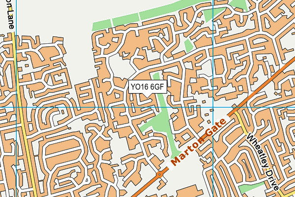 YO16 6GF map - OS VectorMap District (Ordnance Survey)