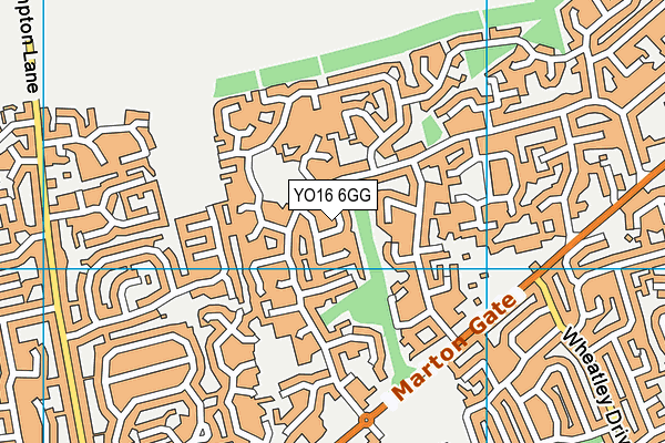 YO16 6GG map - OS VectorMap District (Ordnance Survey)
