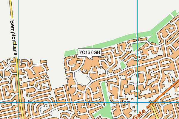 YO16 6GH map - OS VectorMap District (Ordnance Survey)