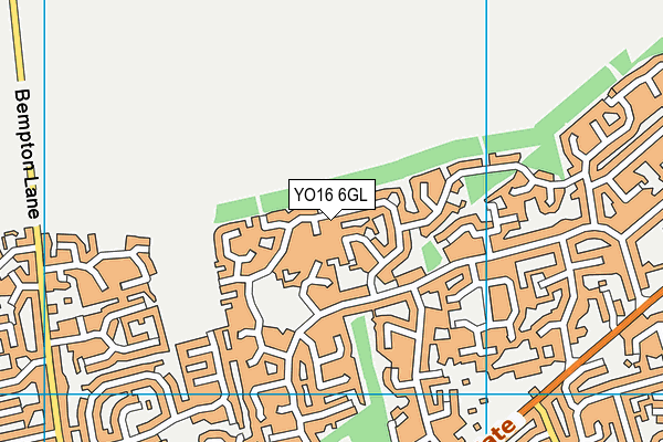 YO16 6GL map - OS VectorMap District (Ordnance Survey)