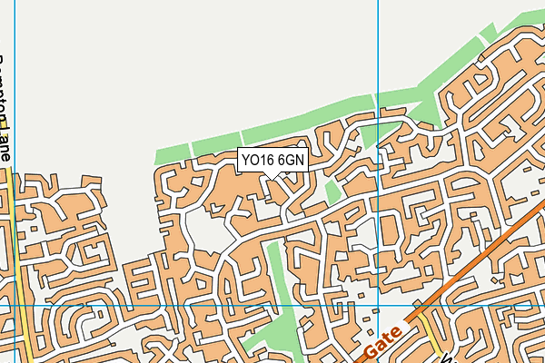 YO16 6GN map - OS VectorMap District (Ordnance Survey)