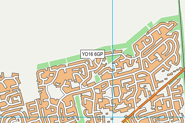 YO16 6GP map - OS VectorMap District (Ordnance Survey)