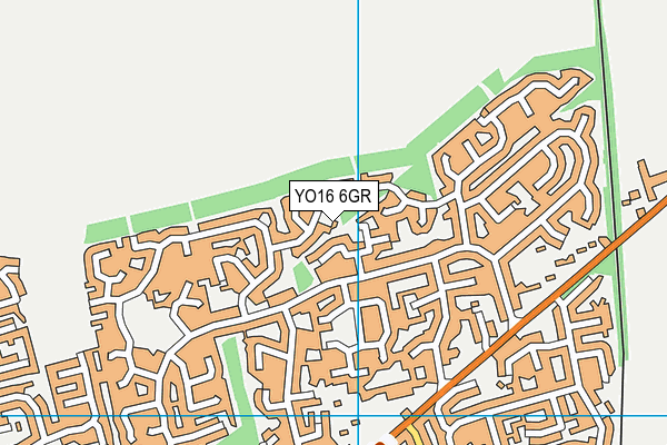 YO16 6GR map - OS VectorMap District (Ordnance Survey)