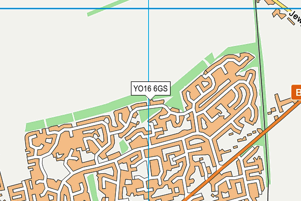 YO16 6GS map - OS VectorMap District (Ordnance Survey)