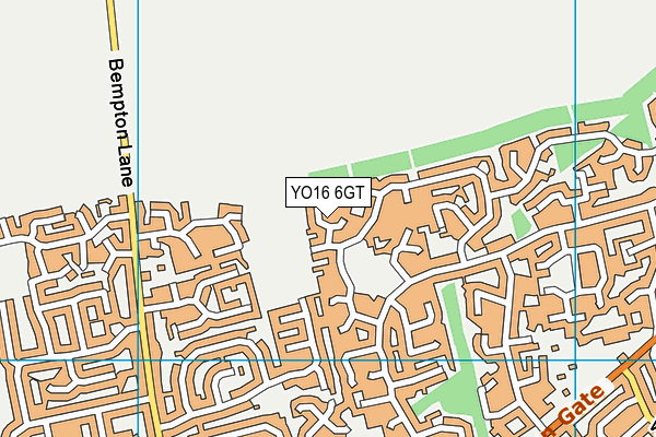 YO16 6GT map - OS VectorMap District (Ordnance Survey)