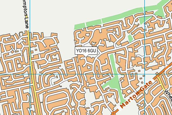 YO16 6GU map - OS VectorMap District (Ordnance Survey)