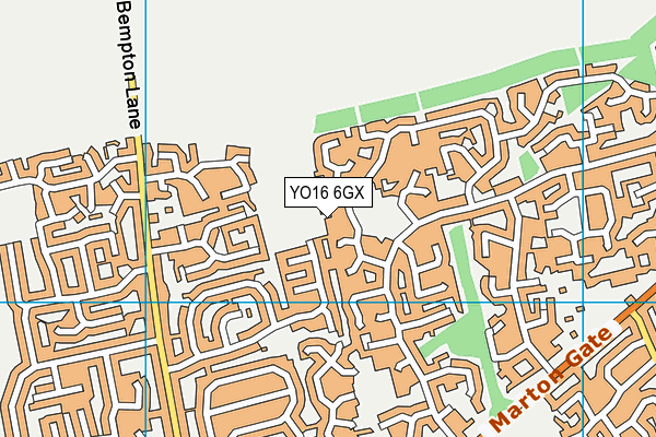 YO16 6GX map - OS VectorMap District (Ordnance Survey)