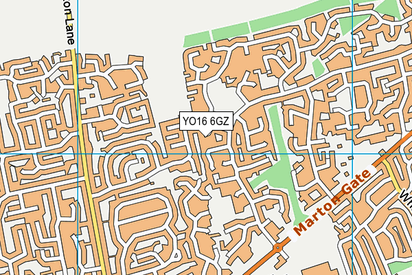 YO16 6GZ map - OS VectorMap District (Ordnance Survey)